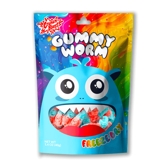 Crunchblast Gummy Worm Candy 4 bags