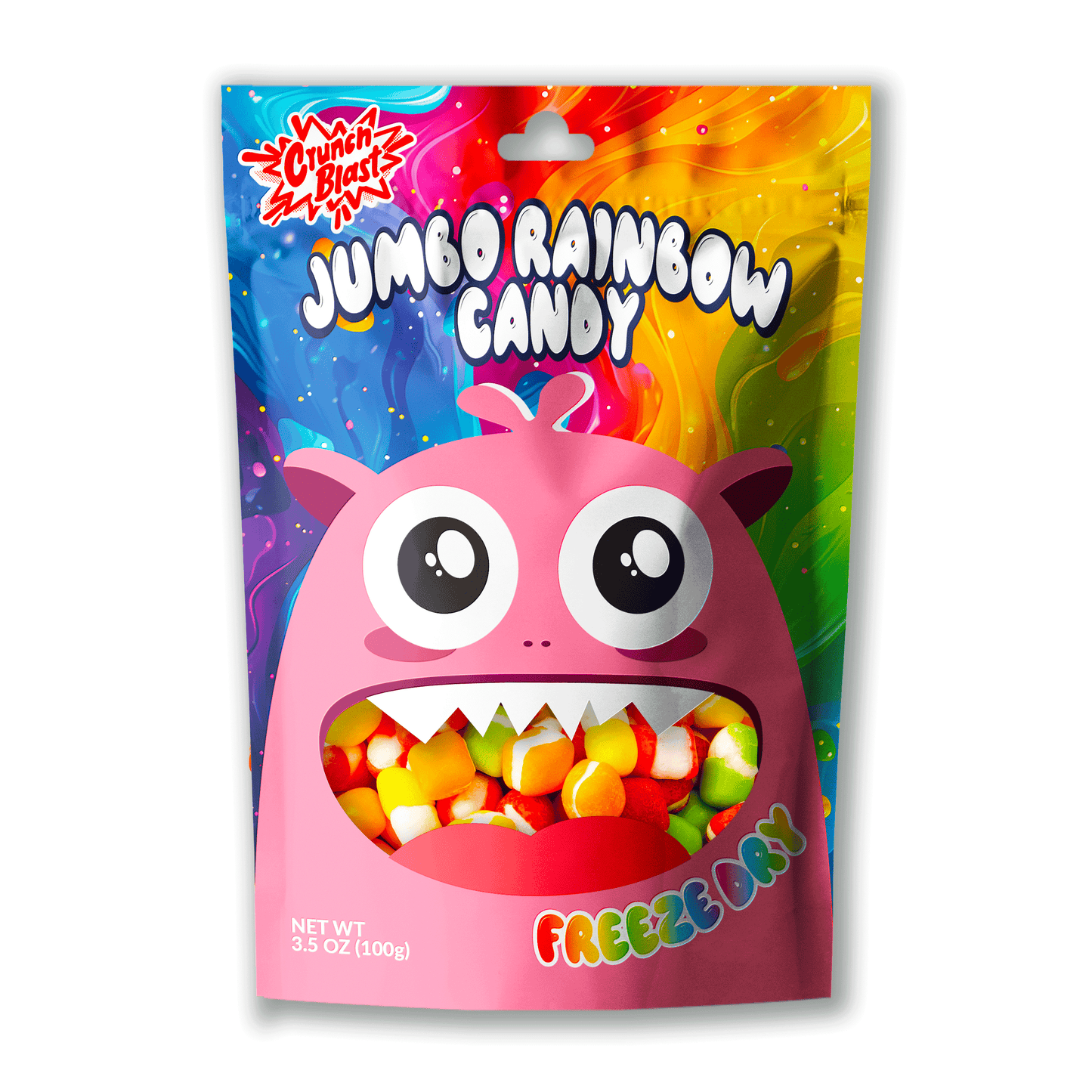 Crunchblast Jumbo Rainbow Candy 4 bags