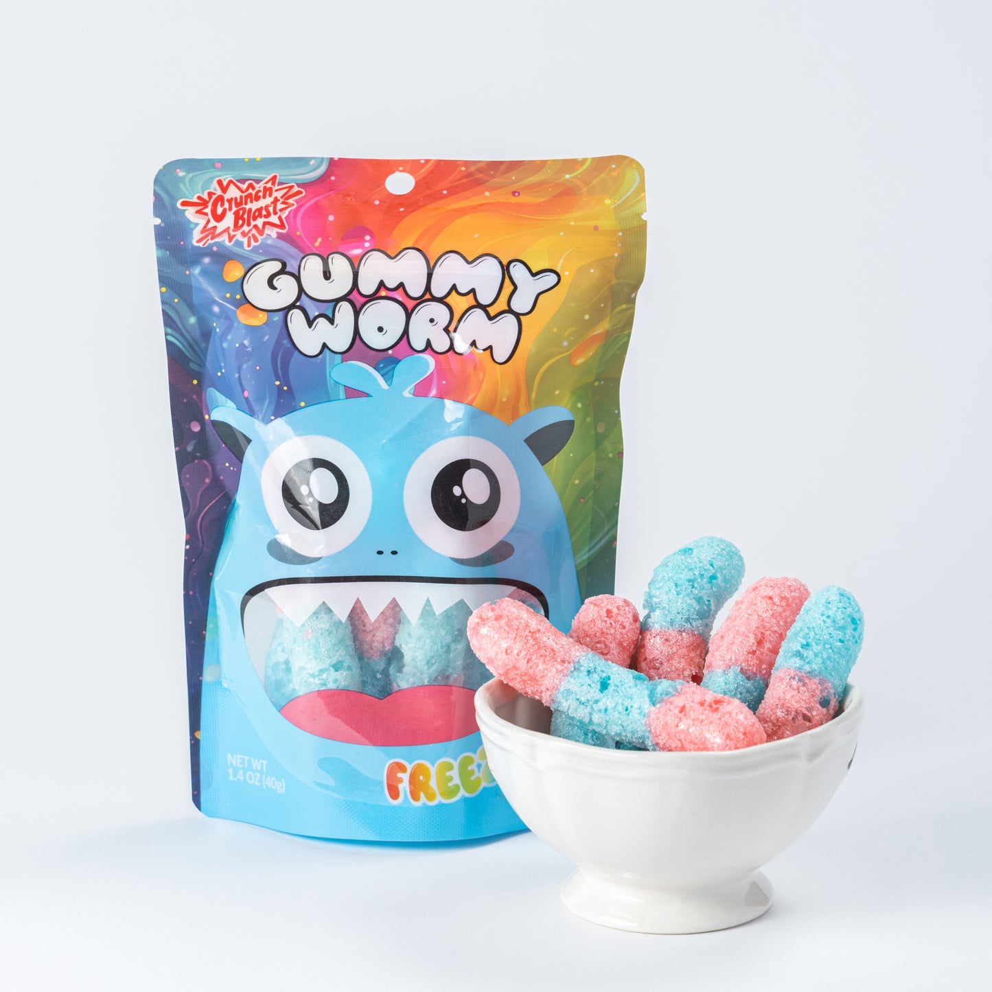 Crunchblast Gummy Worm Candy 4 bags